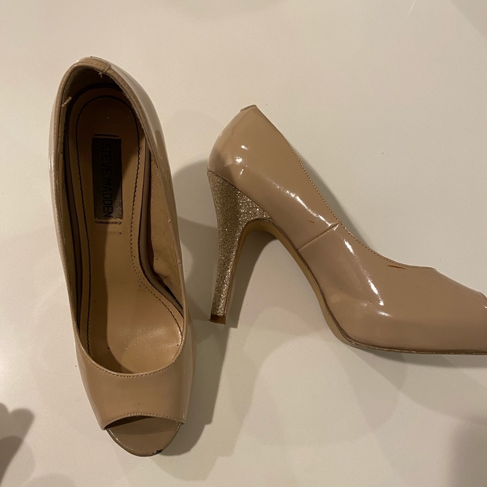 Steve Madden heels with sparkle heel